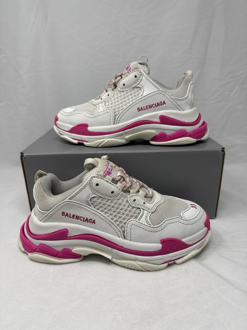 Balenciaga Triple S kids White Pink Size 33EU 2Y
